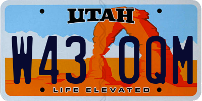 UT license plate W430QM