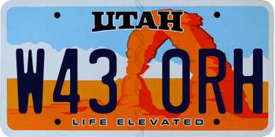 UT license plate W430RH