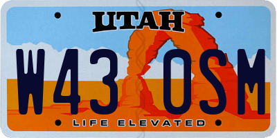 UT license plate W430SM