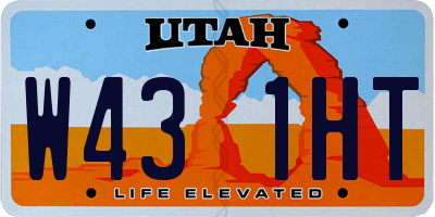 UT license plate W431HT