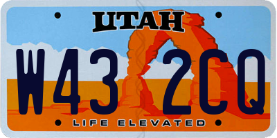 UT license plate W432CQ