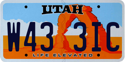 UT license plate W433IC