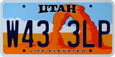 UT license plate W433LP