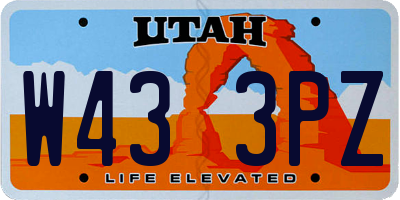 UT license plate W433PZ