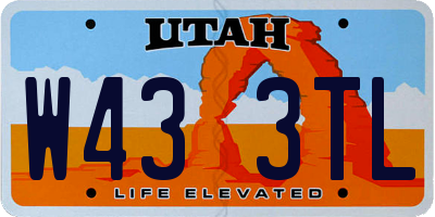 UT license plate W433TL