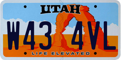 UT license plate W434VL