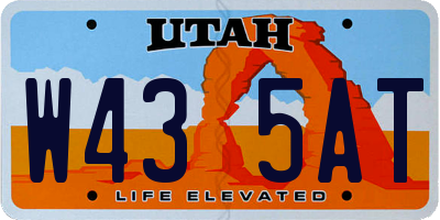 UT license plate W435AT