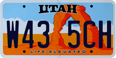 UT license plate W435CH