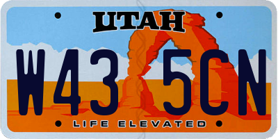 UT license plate W435CN