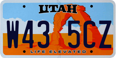 UT license plate W435CZ