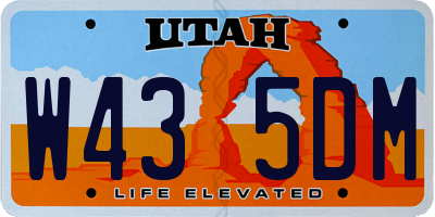 UT license plate W435DM