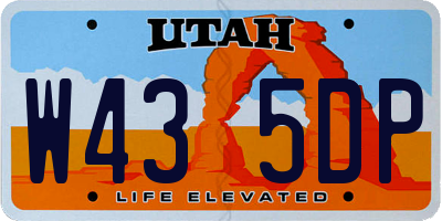 UT license plate W435DP
