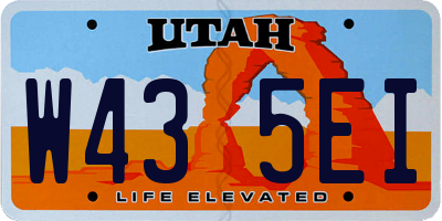 UT license plate W435EI
