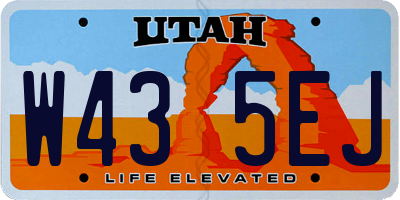 UT license plate W435EJ