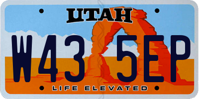 UT license plate W435EP