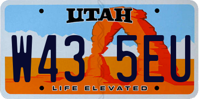 UT license plate W435EU
