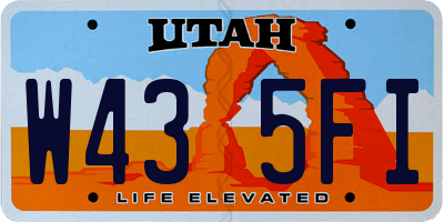 UT license plate W435FI