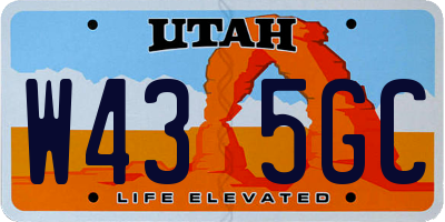 UT license plate W435GC