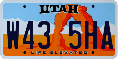 UT license plate W435HA