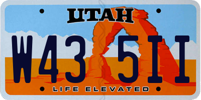 UT license plate W435II