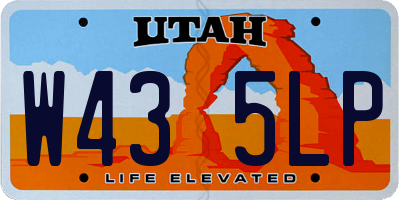 UT license plate W435LP