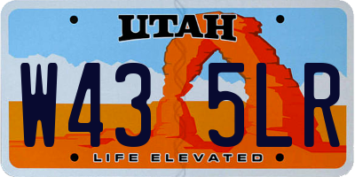 UT license plate W435LR