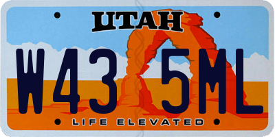 UT license plate W435ML
