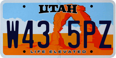 UT license plate W435PZ