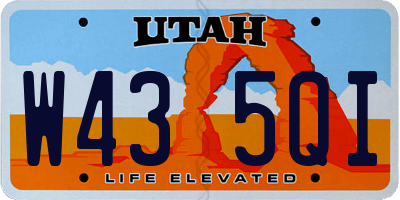 UT license plate W435QI