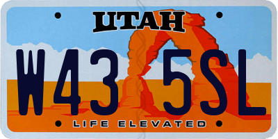 UT license plate W435SL
