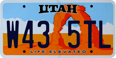 UT license plate W435TL