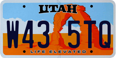 UT license plate W435TQ