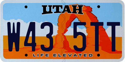 UT license plate W435TT