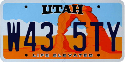 UT license plate W435TY