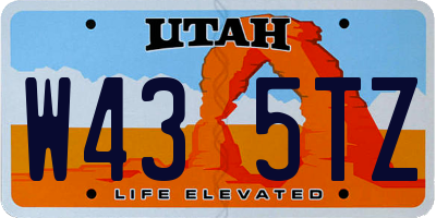 UT license plate W435TZ