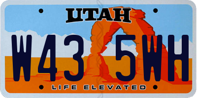 UT license plate W435WH