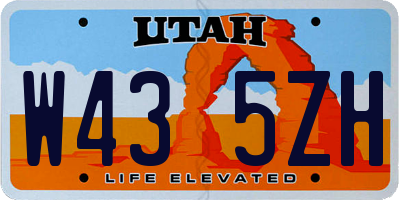 UT license plate W435ZH