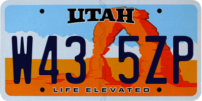 UT license plate W435ZP