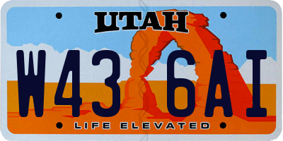 UT license plate W436AI