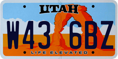 UT license plate W436BZ