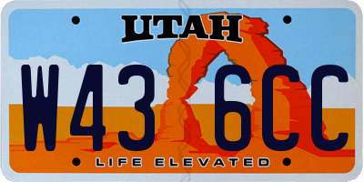 UT license plate W436CC