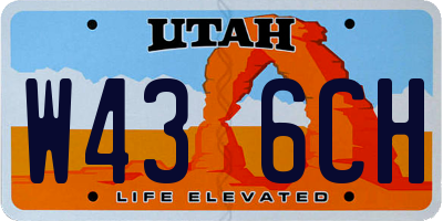 UT license plate W436CH