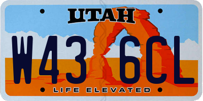 UT license plate W436CL
