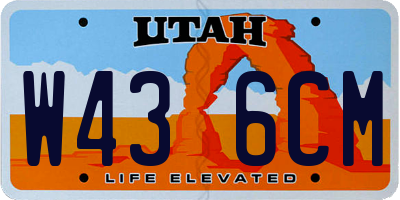 UT license plate W436CM