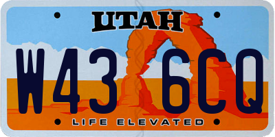 UT license plate W436CQ