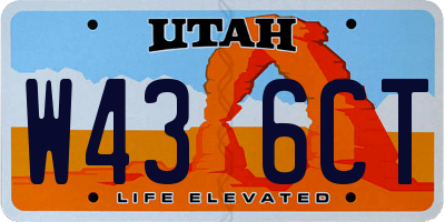 UT license plate W436CT