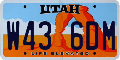 UT license plate W436DM