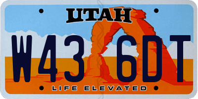 UT license plate W436DT