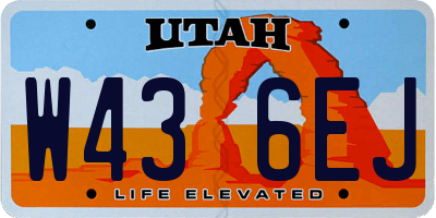 UT license plate W436EJ