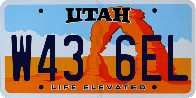 UT license plate W436EL